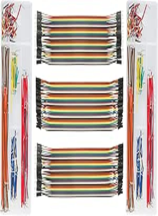 3 Set Standard Jumper Wires Plus 2 Set U Shape Bread Board Jumper Cable Kit w Box | M/F, M/M, F/F - Each 40pin Electronic Jumpers Wire | 140 Pcs of Assorted Breadboard Jumper Cable Wire Kit